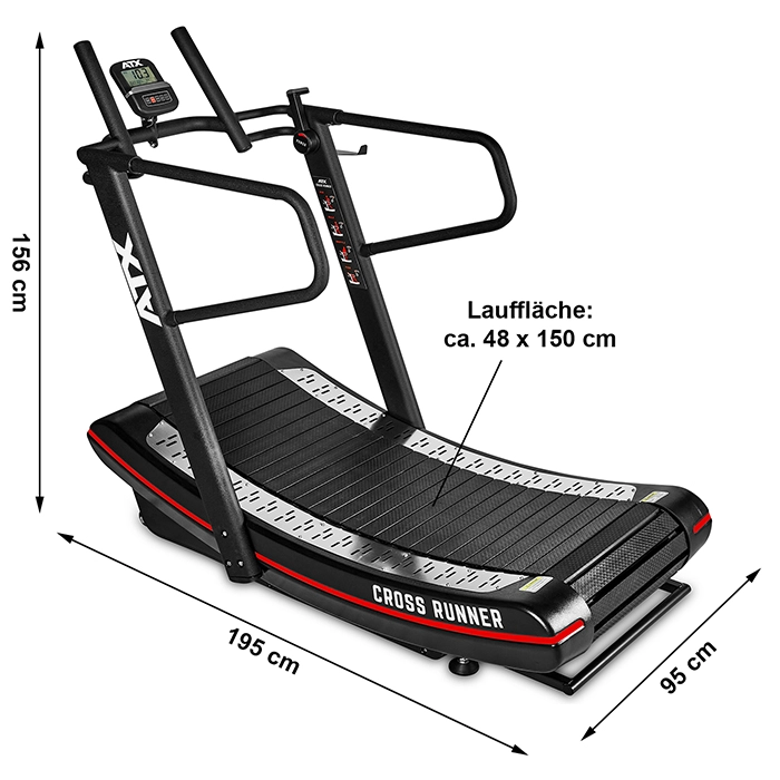 Curved Treadmill Cross Runner Maße
